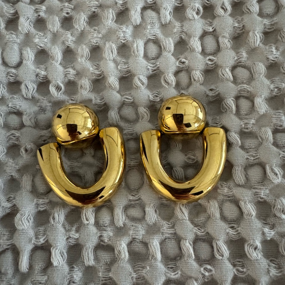 Vintage Monet door knocker earrings
